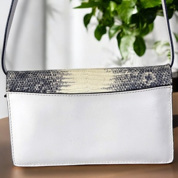 Coach Hayden Foldover Snakeskin Lizard Embossed Leather Crossbody - Picture 6 of 17